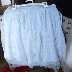 Baby blue tulle skirt
